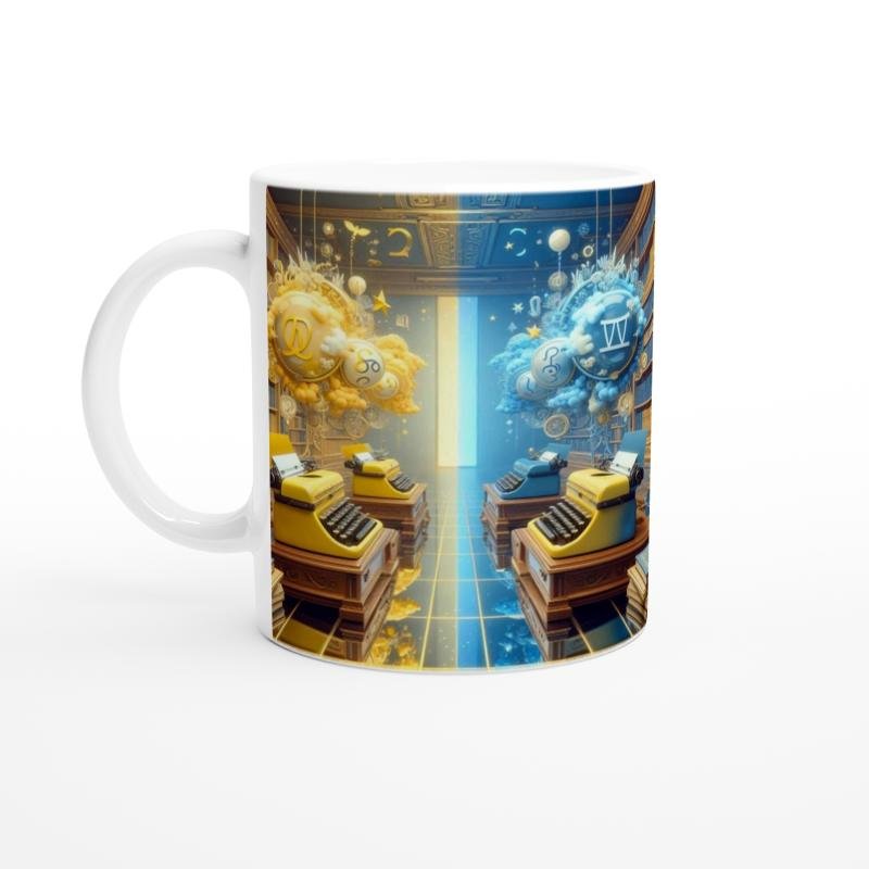 İkizler Burcu Baskılı Kahve Kupası - Zodyak Kütüpanesi Vs4