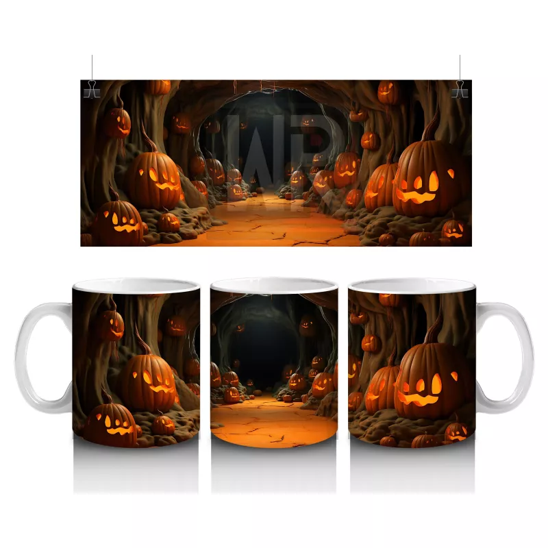 Kabaklarla Aydınlanan Gotik Tünel – Hediyelik Kahve Kupası