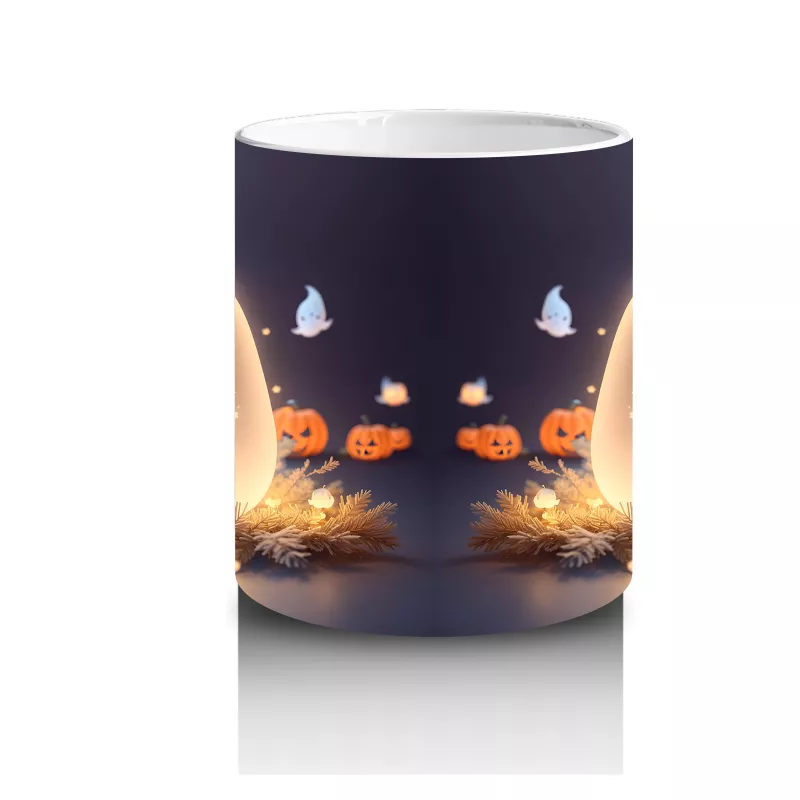 Kabaklarla Dans Eden Minik Hayalet – Hediyelik Kahve Kupası - 3