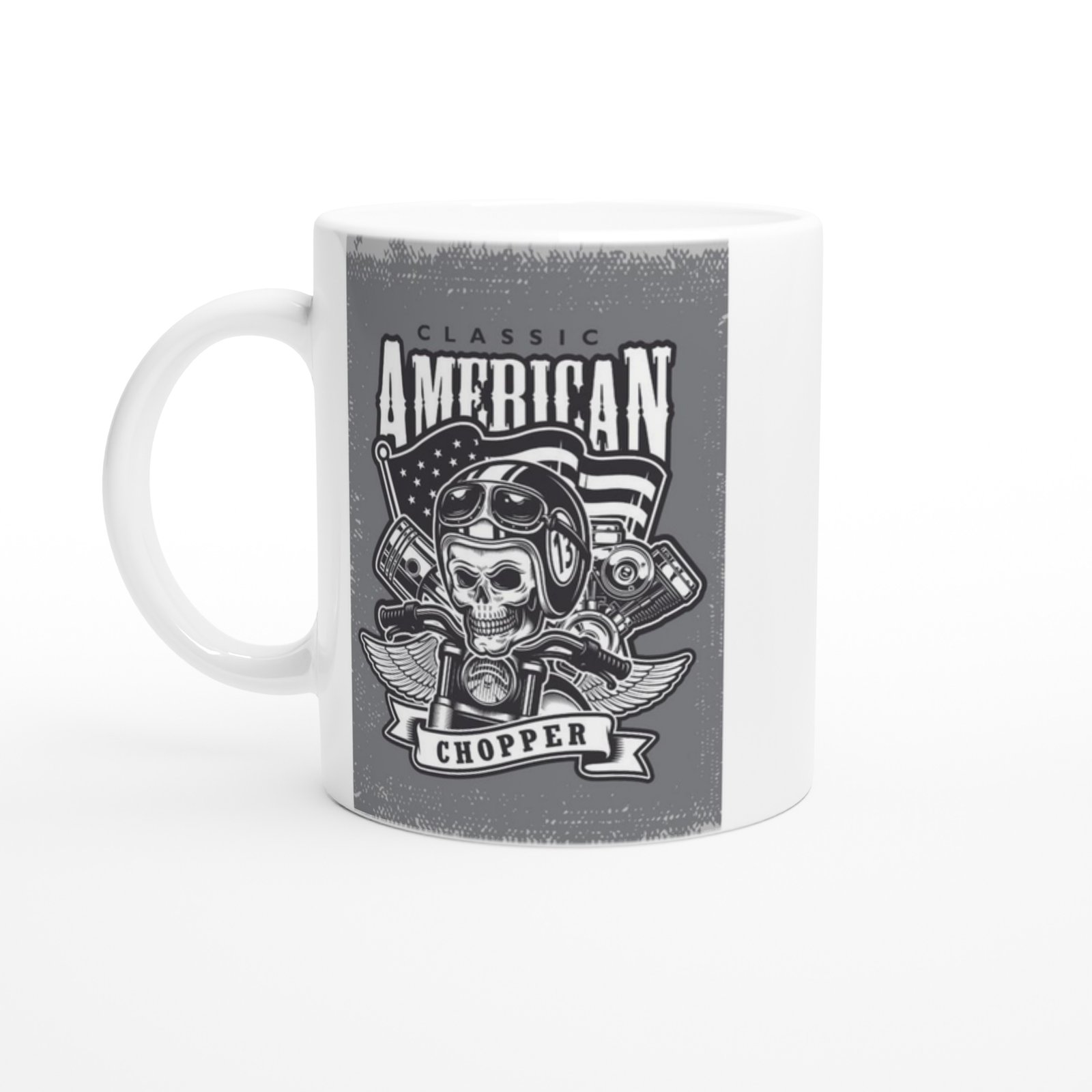 Kafataslı Chopper Ruhlu Amerikan Kupa Bardak