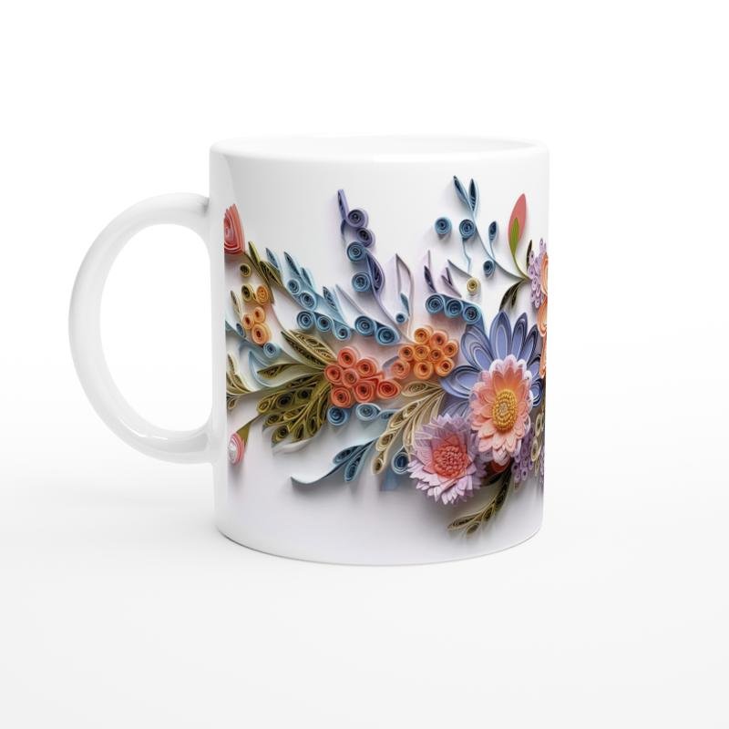 Kağıt Sanatı Çiçek Bahçesi Kupa Bardak