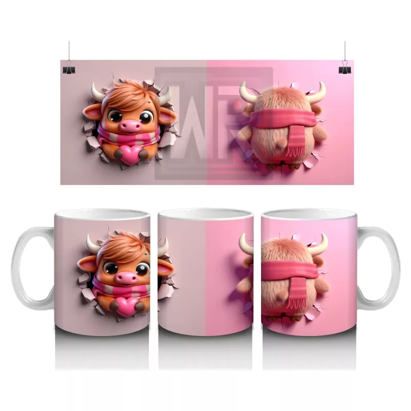 Kalp Şeklinde Tulumlu Oyuncak Ayı – Baskılı Kahve Kupası