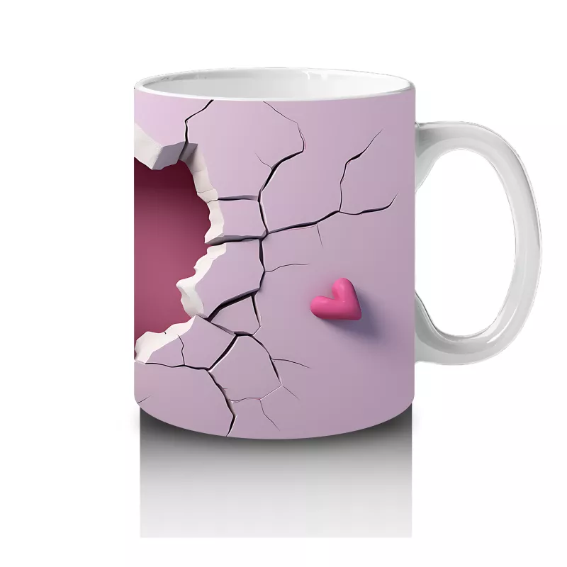 Kalpli Duvar Temalı Sevimli Civciv - Baskılı Kahve Kupası - 4