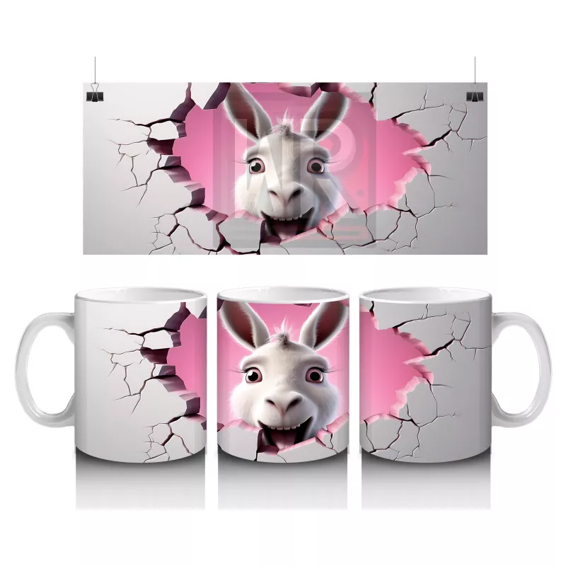 Kalpli Duvarı Delen Tavşan – Baskılı Kahve Kupası