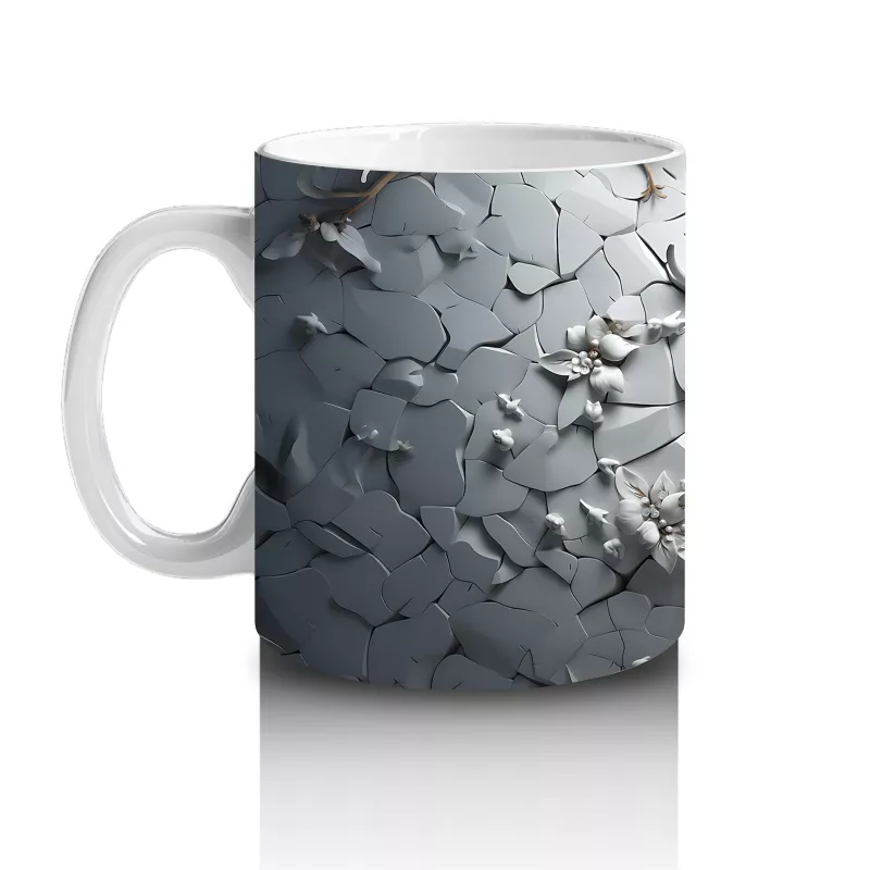 Karanlık Çatlakta Geyik Kafası Silueti – Baskılı Kahve Kupası - 2