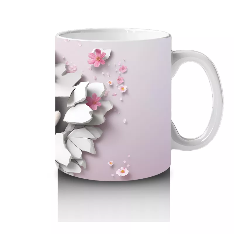 Karlar Arasında Bakan Meraklı Penguen – Baskılı Kahve Kupası - 4