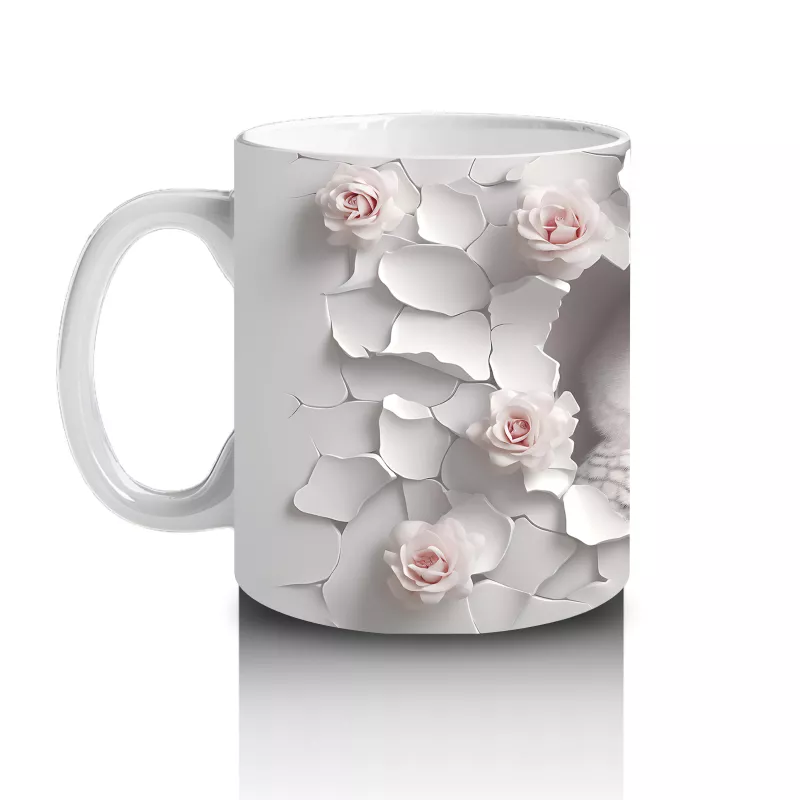 Kiraz Dalları Arasında Parlak Gözlü Baykuş – Baskılı Kupa - 2