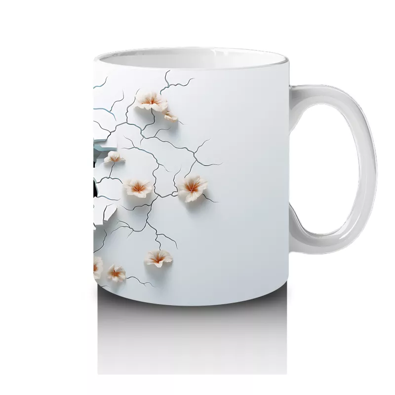 Kırık Duvarın Ardında Gülümseyen Balkabağı – Hediyelik Kahve Kupası - 4