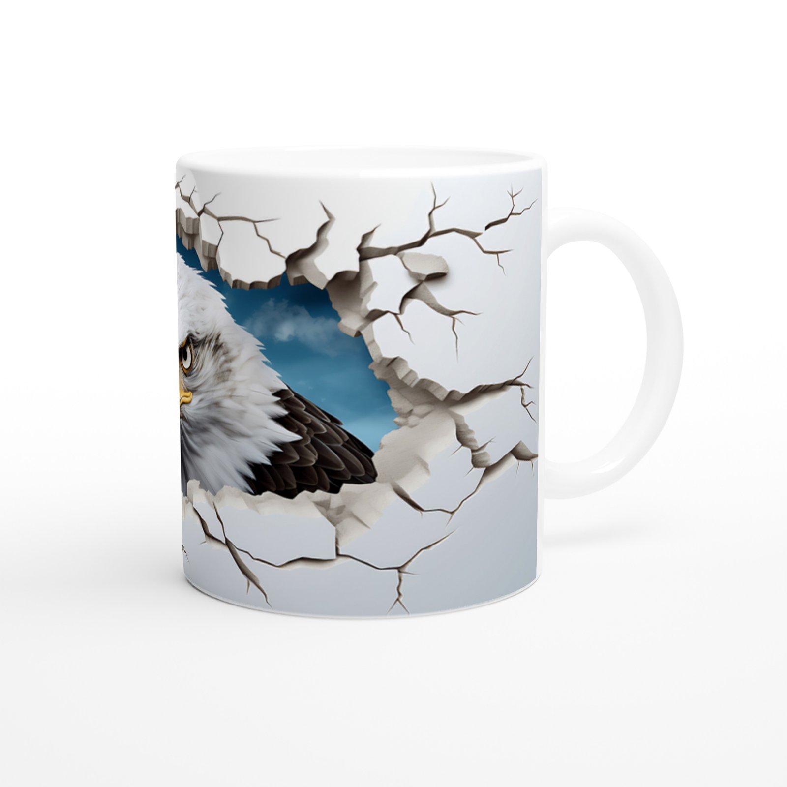 Kırık Duvarın Ardından Bakan Kartal Temalı Baskılı Kupa Bardak - 2