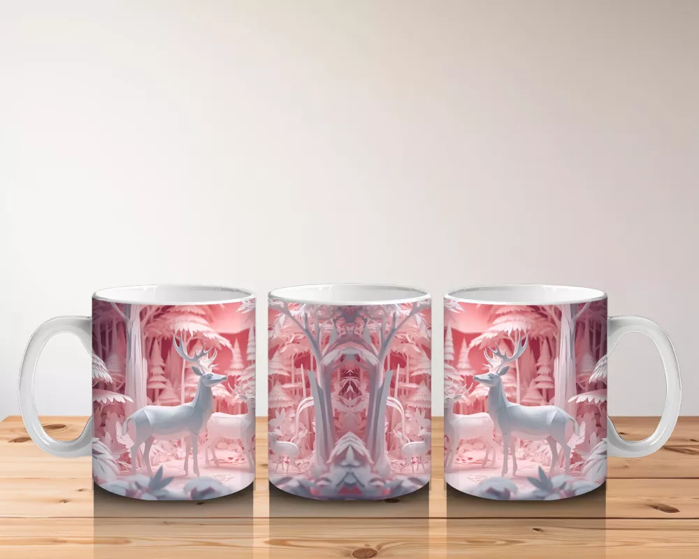 Kitaplık Önünde Oturan Meraklı Kedi – Baskılı Kahve Kupası - 5