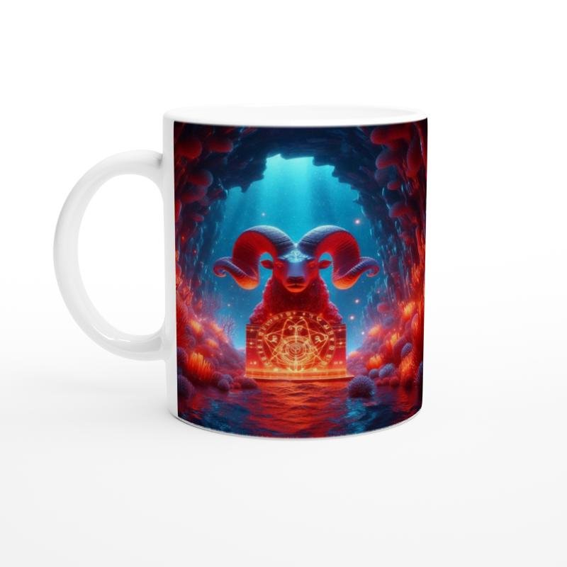 Koç Burcu Baskılı Kahve Kupası - Astral Denizaltı Dünyası Vs1