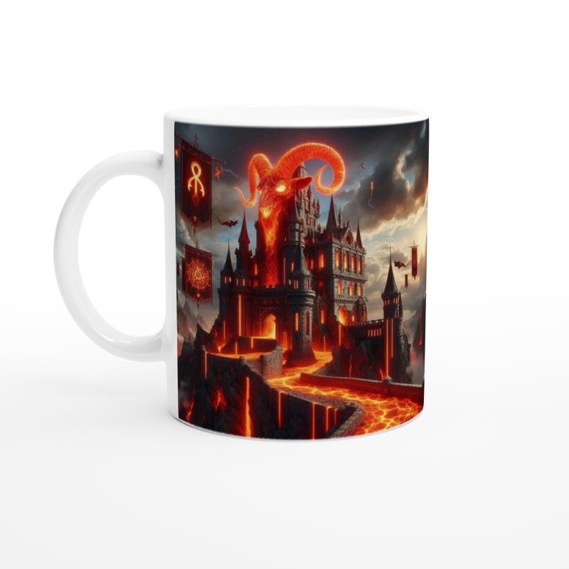 Koç Burcu Baskılı Kahve Kupası - Burçlar Krallığı Şatosu Vs1