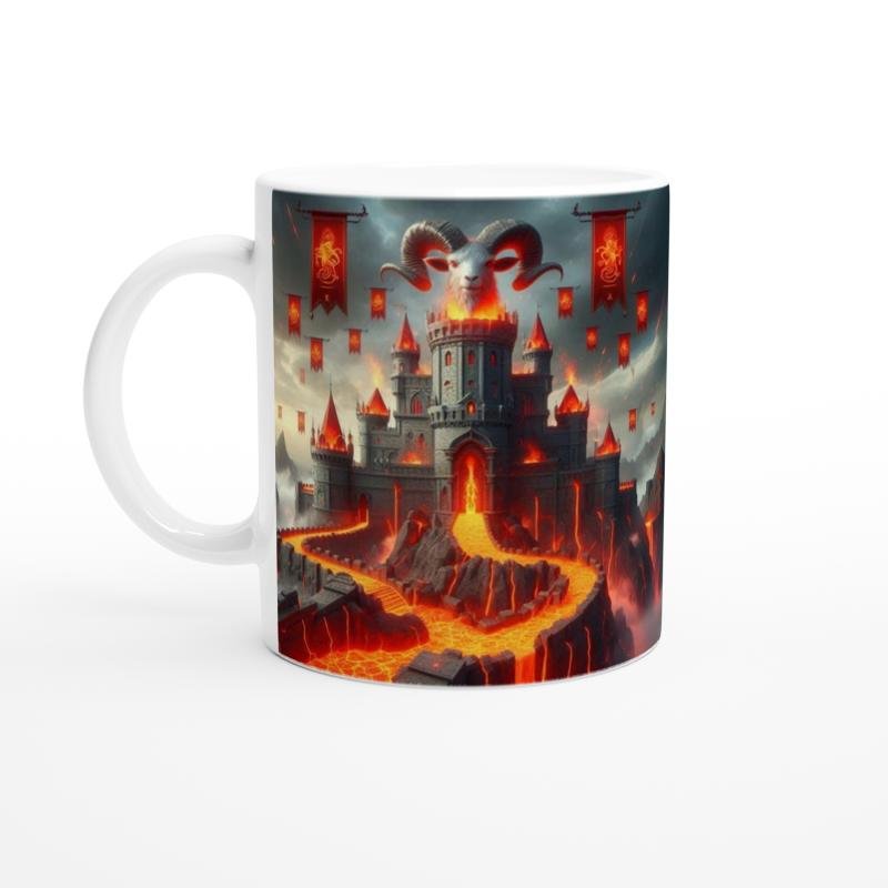 Koç Burcu Baskılı Kahve Kupası - Burçlar Krallığı Şatosu Vs2