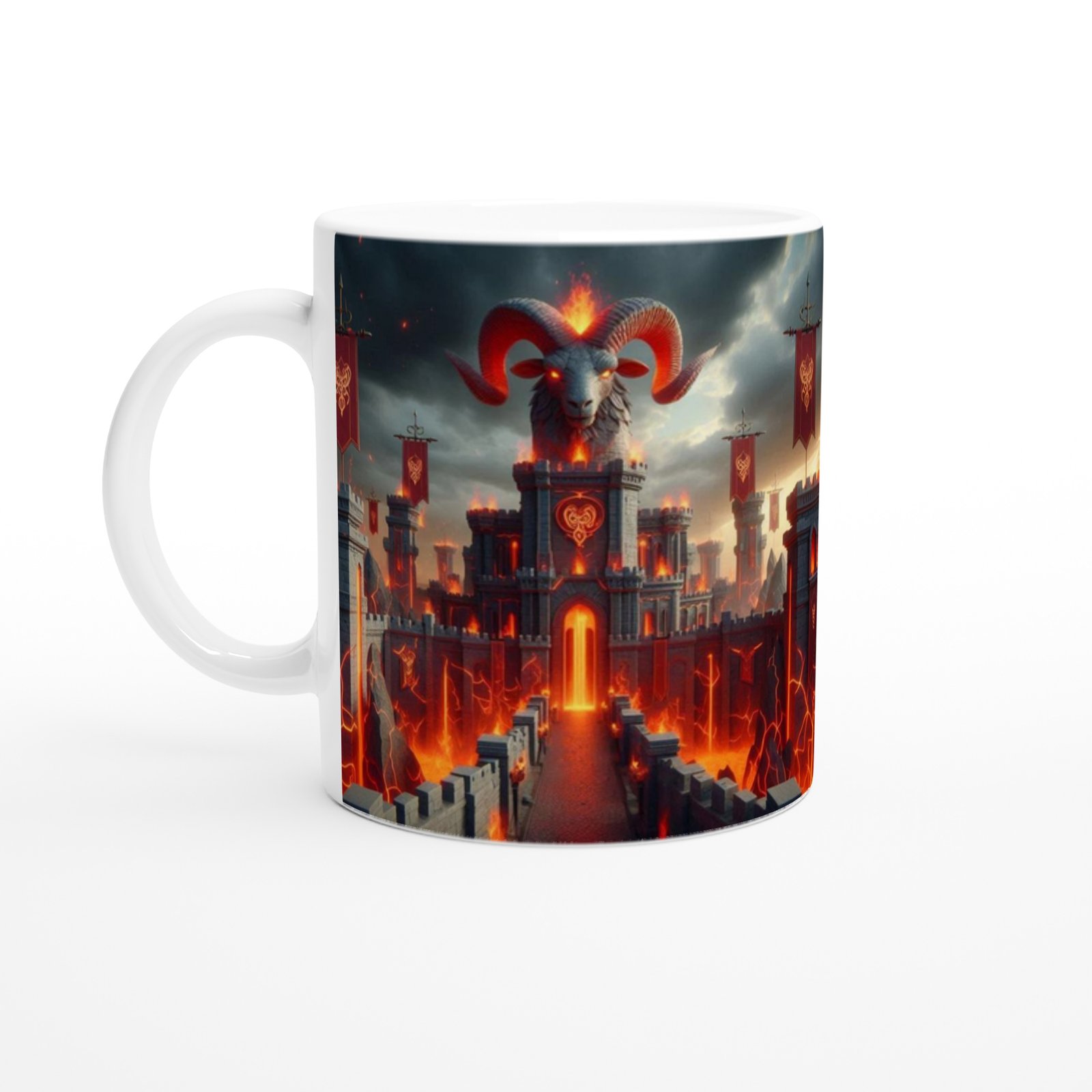 Koç Burcu Baskılı Kahve Kupası - Burçlar Krallığı Şatosu Vs4