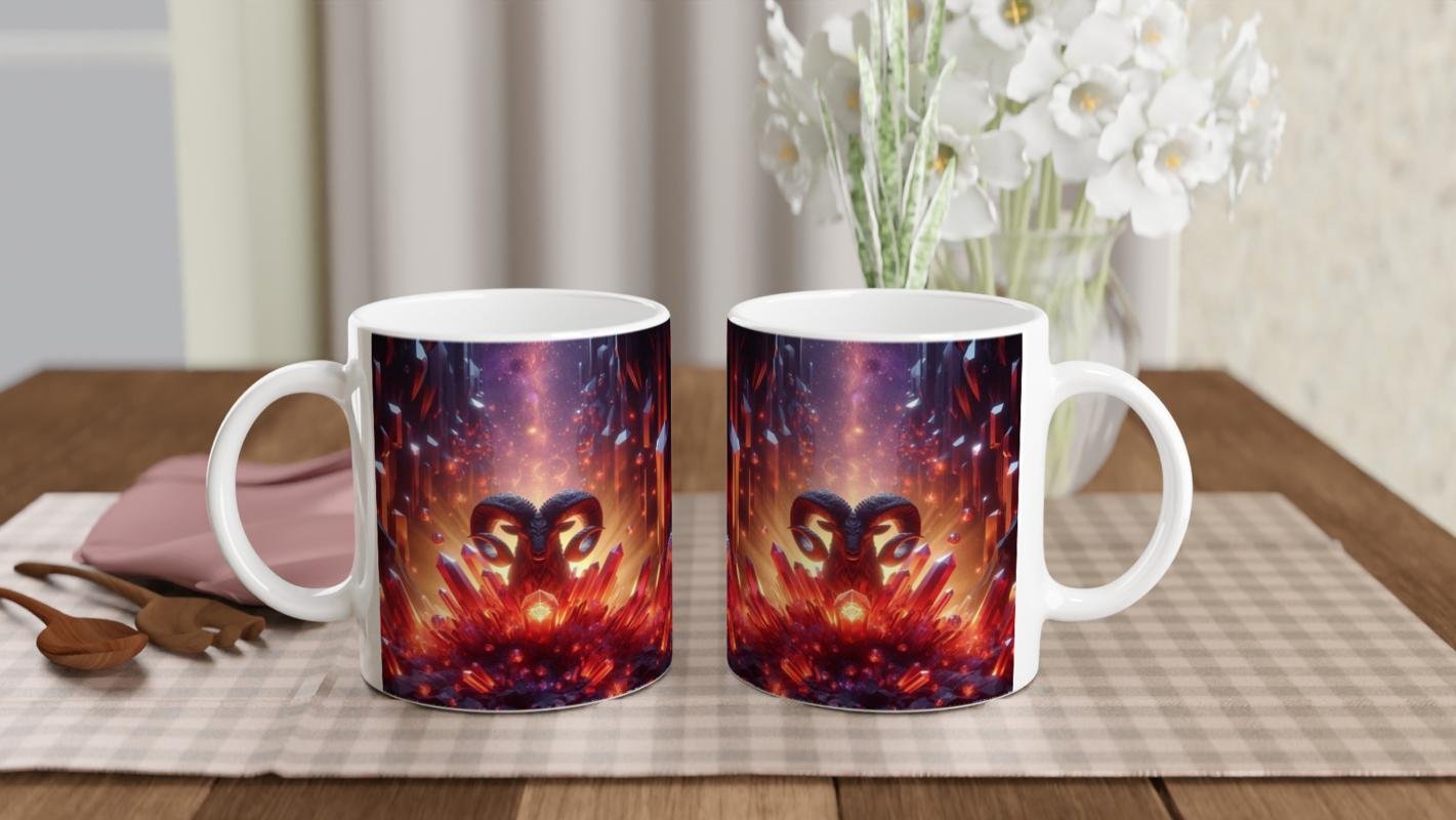 Koç Burcu Baskılı Kahve Kupası - Büyülü Kristal Mağarası Temalı Vs1 - 5