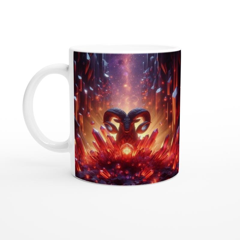 Koç Burcu Baskılı Kahve Kupası - Büyülü Kristal Mağarası Temalı Vs1