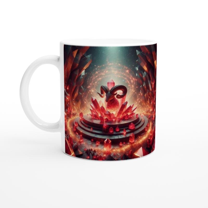 Koç Burcu Baskılı Kahve Kupası - Büyülü Kristal Mağarası Temalı Vs3