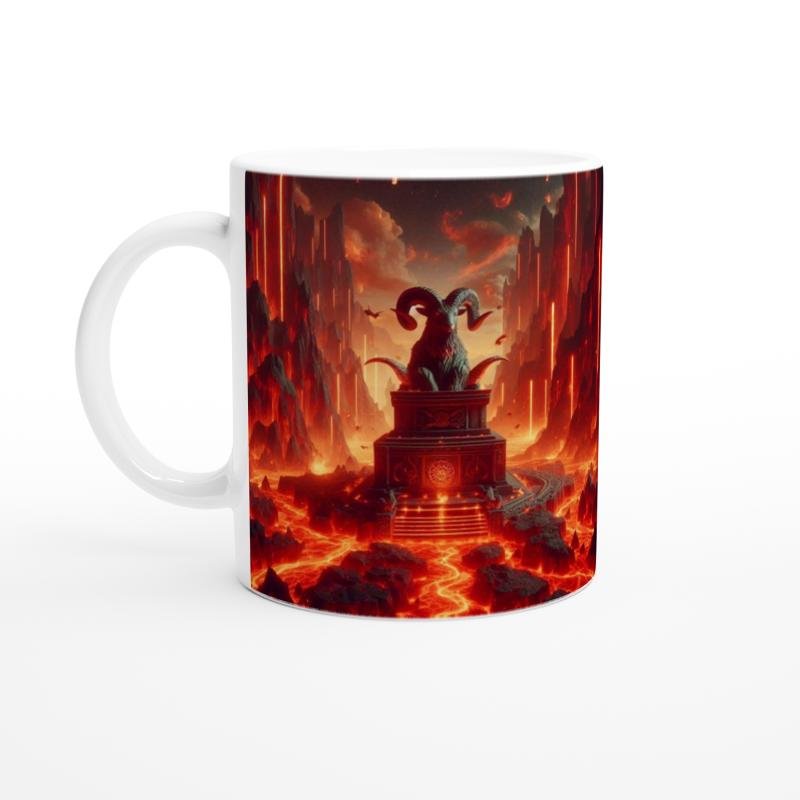 Koç Burcu Baskılı Kahve Kupası - Elementsel Doğa Krallığı Temalı Vs2