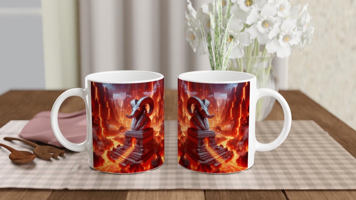 Koç Burcu Baskılı Kahve Kupası - Elementsel Doğa Krallığı Temalı Vs3 - 5