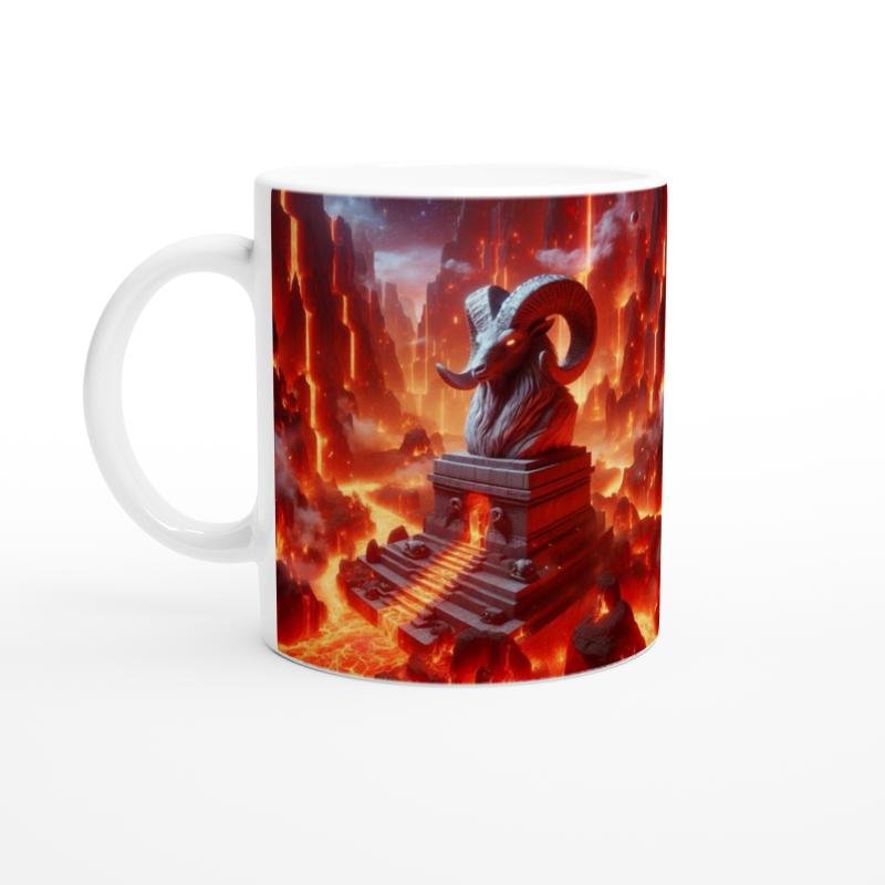 Koç Burcu Baskılı Kahve Kupası - Elementsel Doğa Krallığı Temalı Vs3