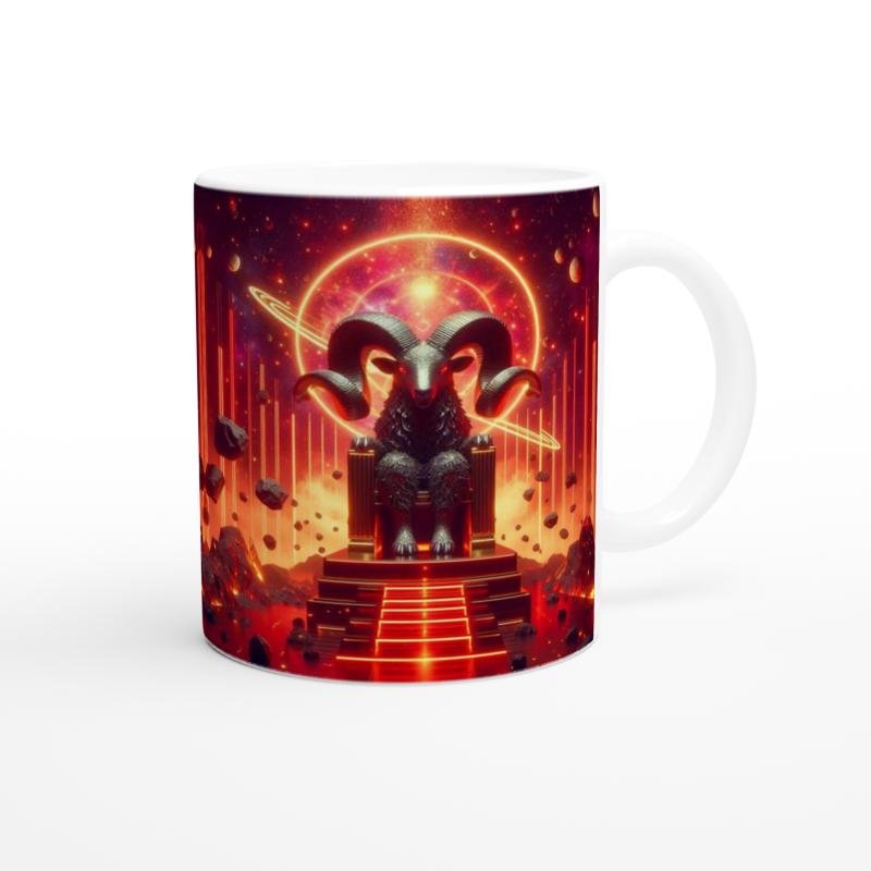 Koç Burcu Baskılı Kahve Kupası - Galaktik Taht Odası Temalı Vs3 - 3