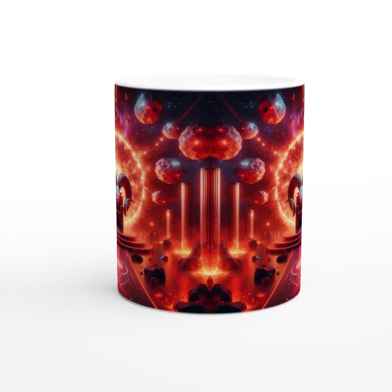 Koç Burcu Baskılı Kahve Kupası - Galaktik Taht Odası Temalı Vs4 - 2