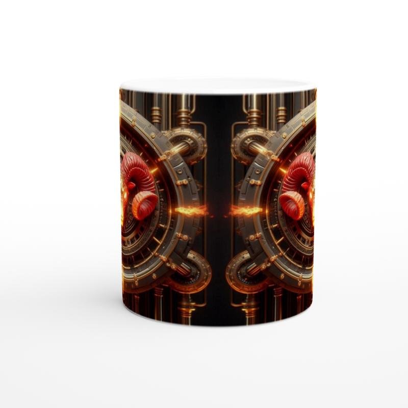 Koç Burcu Baskılı Kahve Kupası - Zamanın Çarkları Astroloji Mekanizması Vs2 - 2