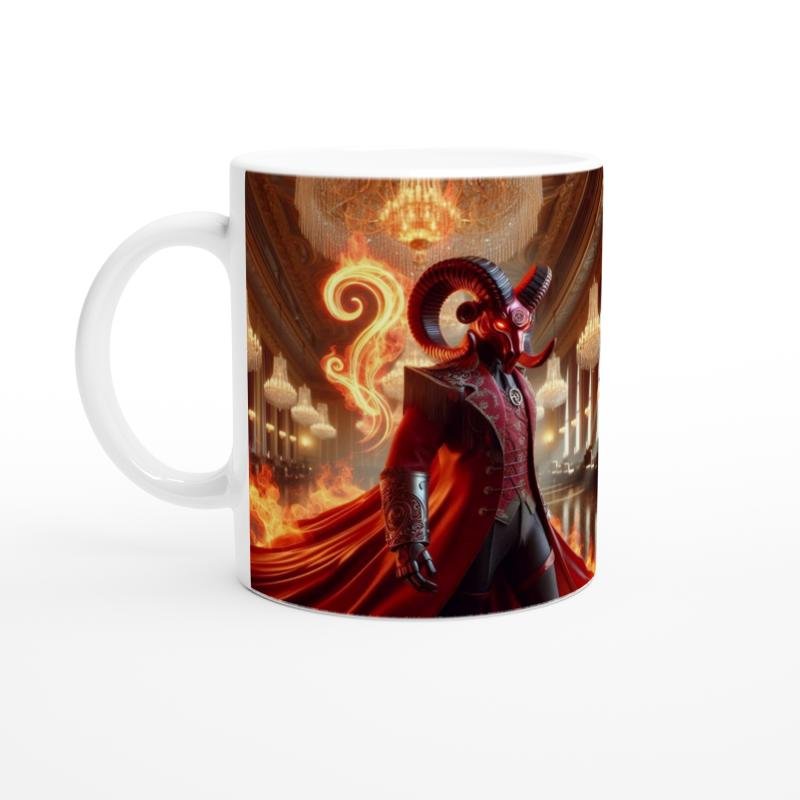 Koç Burcu Baskılı Kahve Kupası - Zodyak Maskeli Balo Vs1