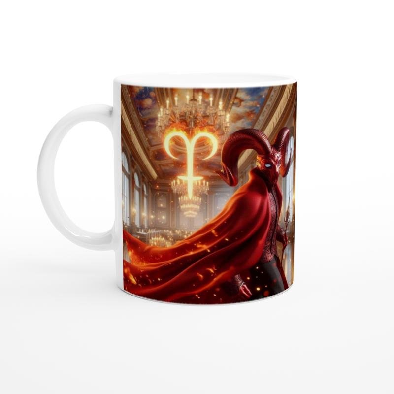 Koç Burcu Baskılı Kahve Kupası - Zodyak Maskeli Balo Vs2