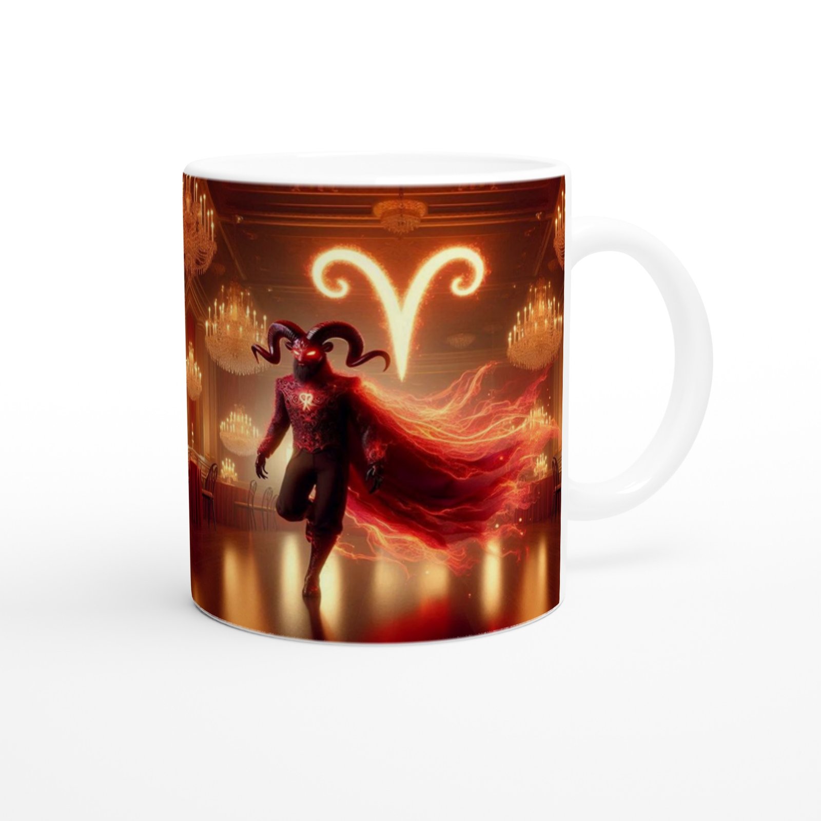 Koç Burcu Baskılı Kahve Kupası - Zodyak Maskeli Balo Vs3 - 3