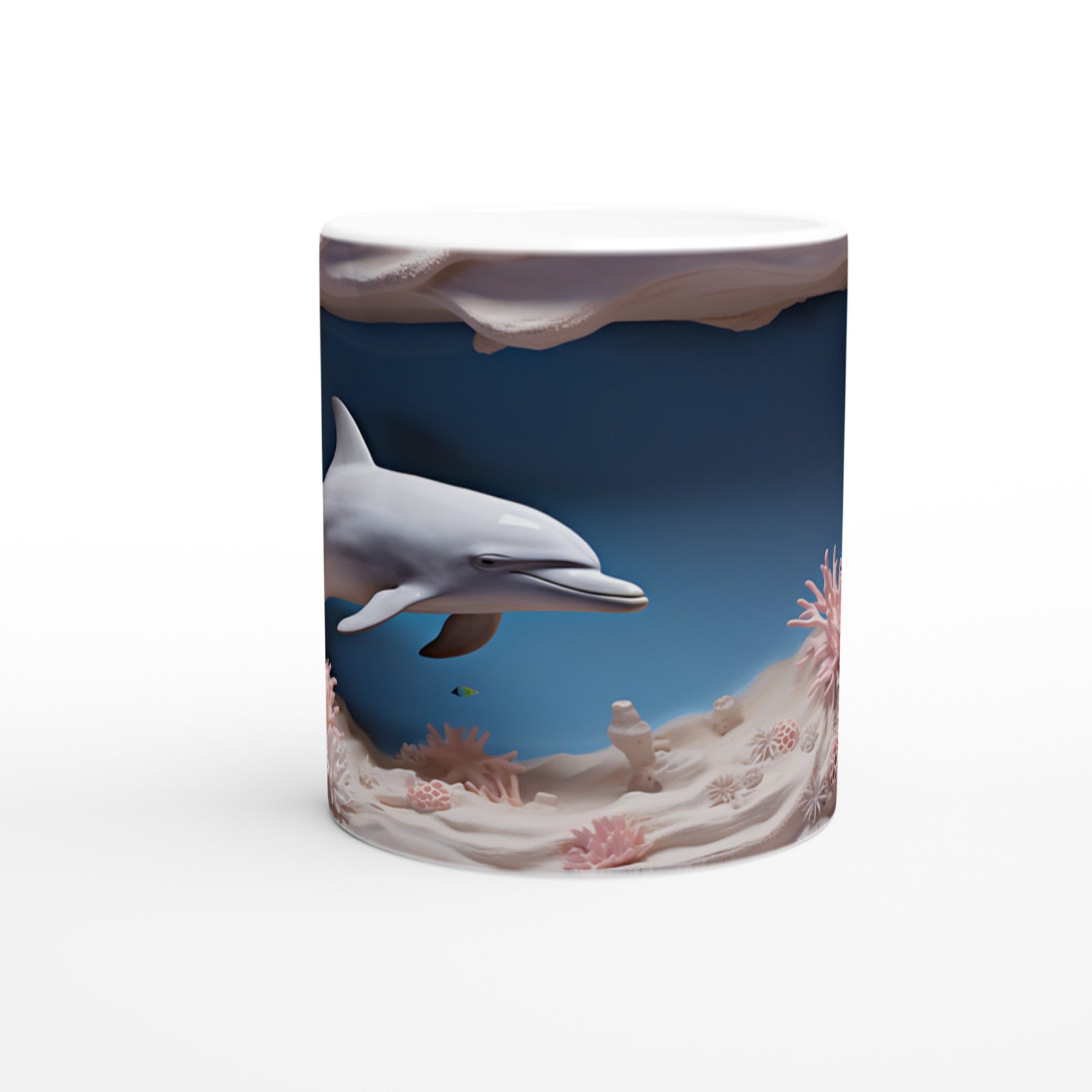 Koral Dünyasında Neşeli Yunus Kupa Bardak - 2