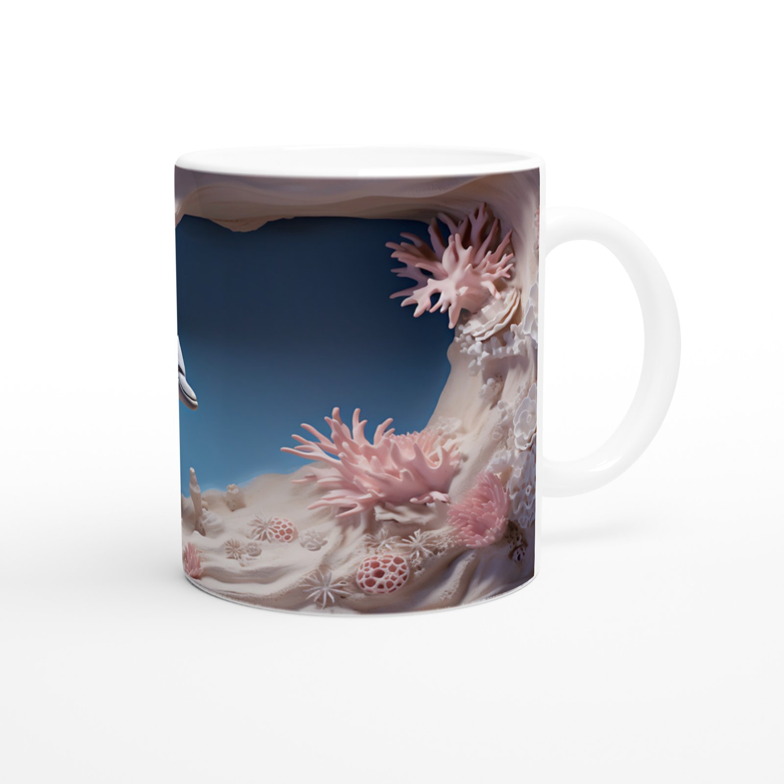 Koral Dünyasında Neşeli Yunus Kupa Bardak - 3