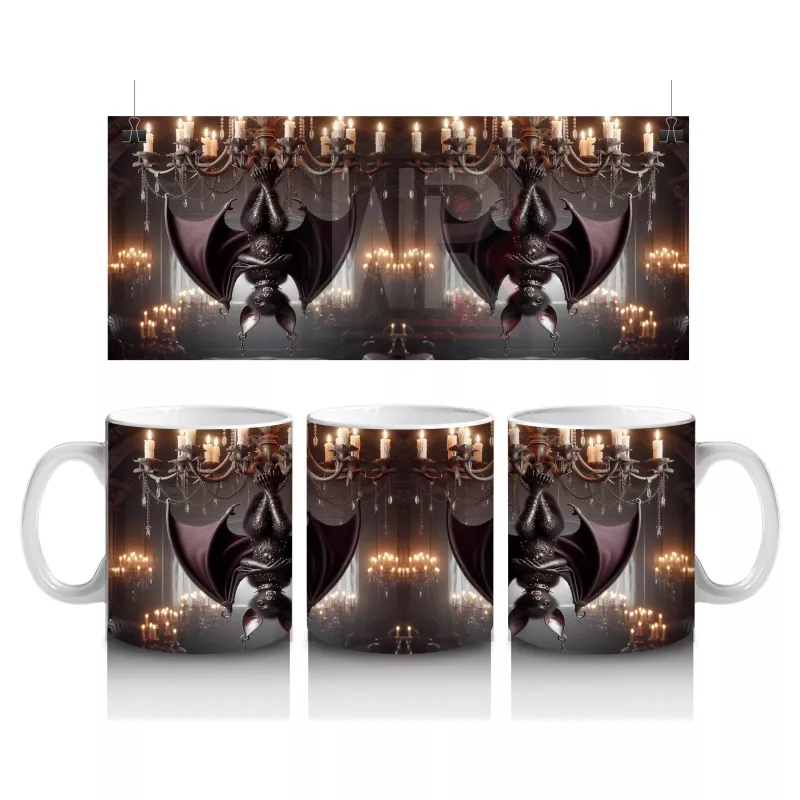 Kostümlü Hayvanlar ve Balkabaklarıyla Sevimli Cadılar Bayramı Baskılı Kupa