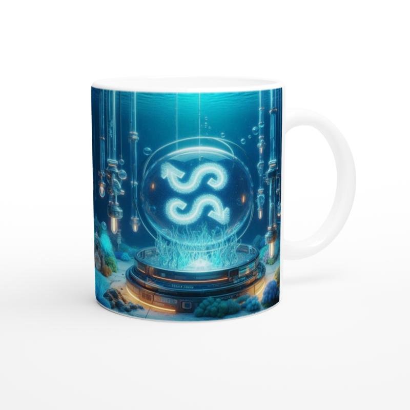 Kova Burcu Baskılı Kahve Kupası - Astral Denizaltı Dünyası Vs1 - 3