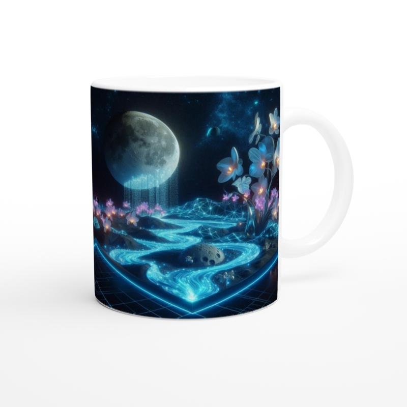 Kova Burcu Baskılı Kahve Kupası - Ay ışığında Zodyak Bahçesi Vs3 - 3