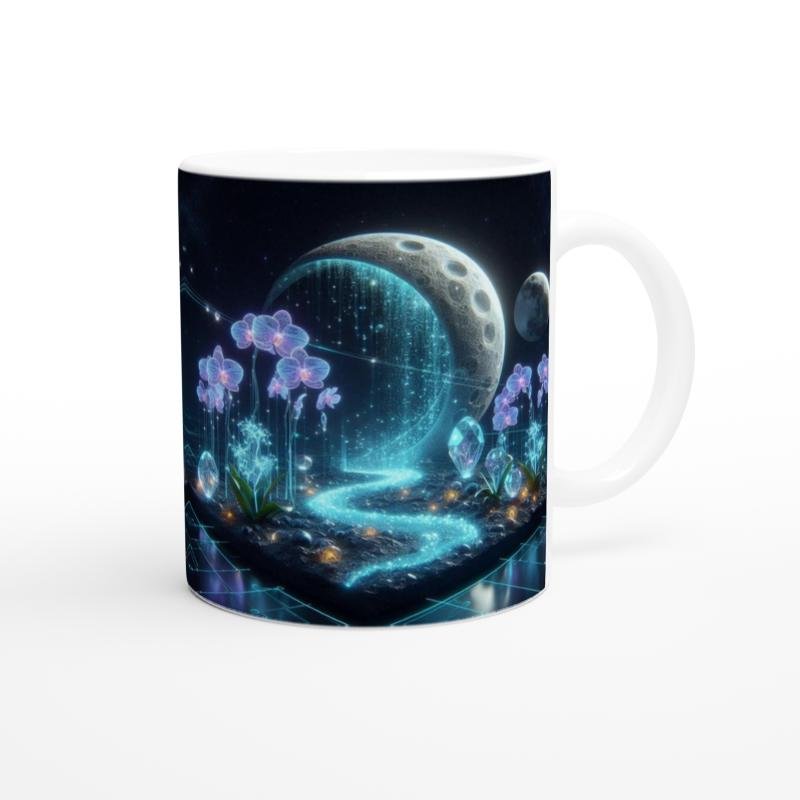 Kova Burcu Baskılı Kahve Kupası - Ay ışığında Zodyak Bahçesi Vs4 - 3