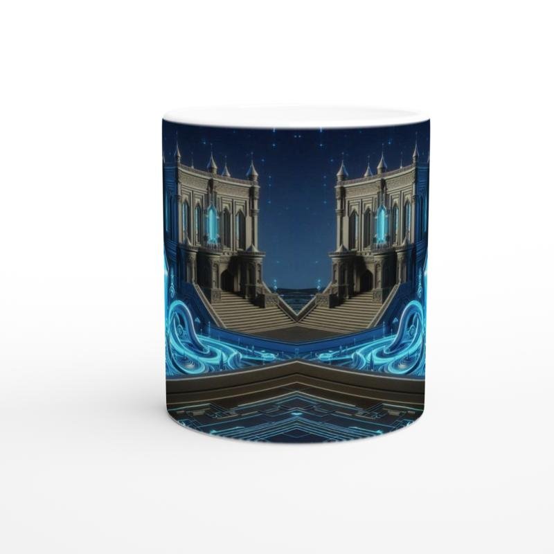 Kova Burcu Baskılı Kahve Kupası - Burçlar Krallığı Şatosu Vs2 - 2