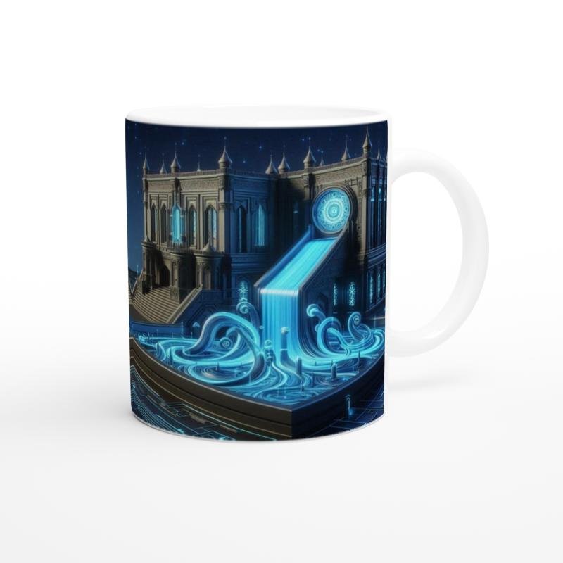 Kova Burcu Baskılı Kahve Kupası - Burçlar Krallığı Şatosu Vs2 - 3