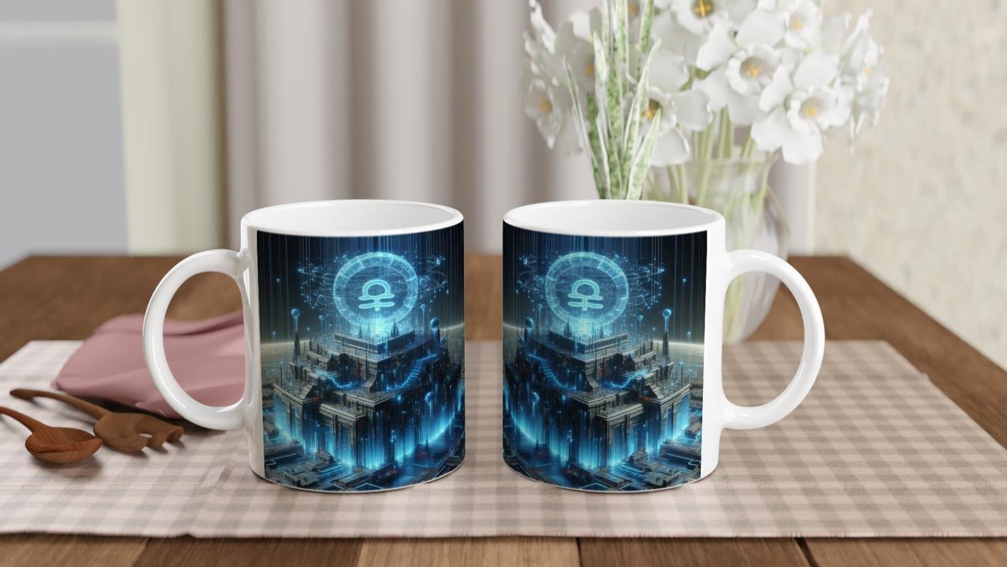 Kova Burcu Baskılı Kahve Kupası - Burçlar Krallığı Şatosu Vs3 - 5