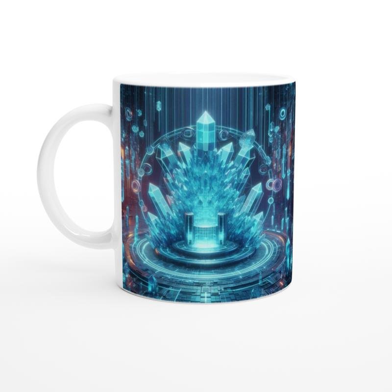 Kova Burcu Baskılı Kahve Kupası - Büyülü Kristal Mağarası Temalı Vs1