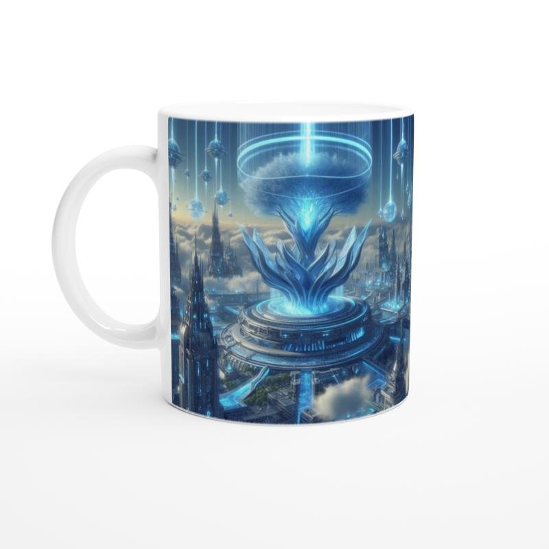 Kova Burcu Baskılı Kahve Kupası - Elementsel Doğa Krallığı Temalı Vs4