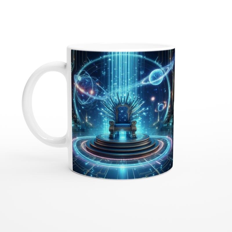 Kova Burcu Baskılı Kahve Kupası - Galaktik Taht Odası Temalı Vs3