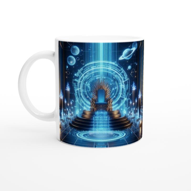 Kova Burcu Baskılı Kahve Kupası - Galaktik Taht Odası Temalı Vs4