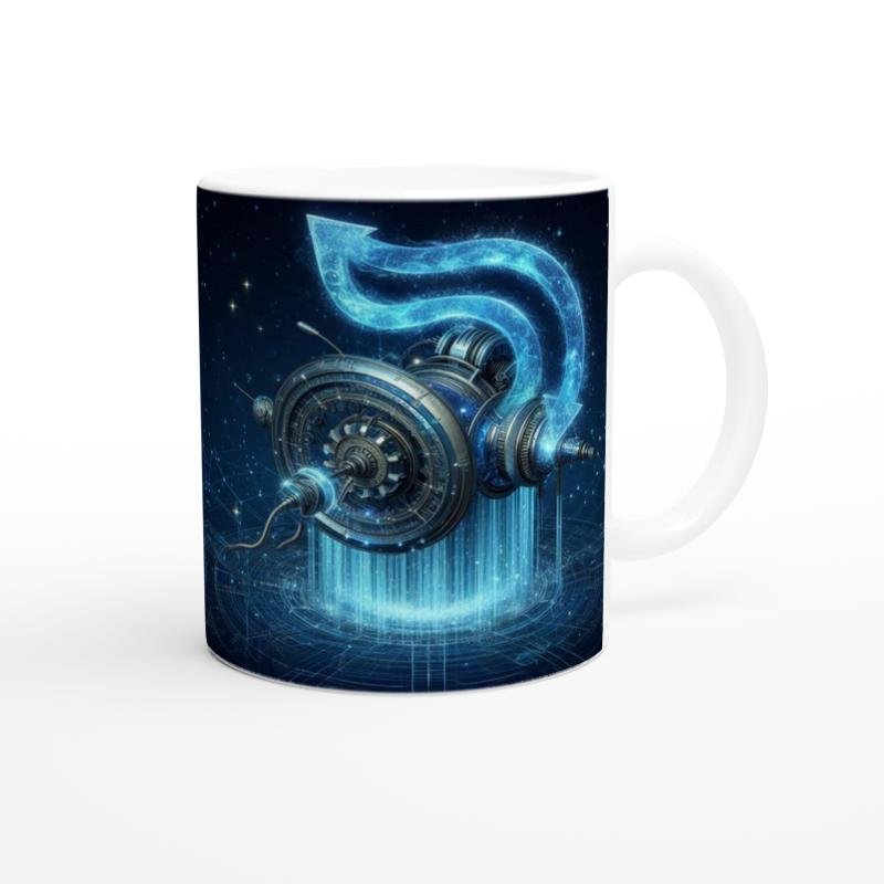 Kova Burcu Baskılı Kahve Kupası - Zamanın Çarkları Astroloji Mekanizması Vs4 - 3