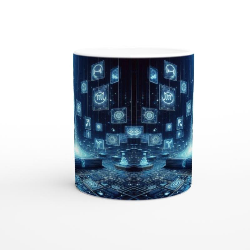 Kova Burcu Baskılı Kahve Kupası - Zodyak Kütüpanesi Vs1 - 2