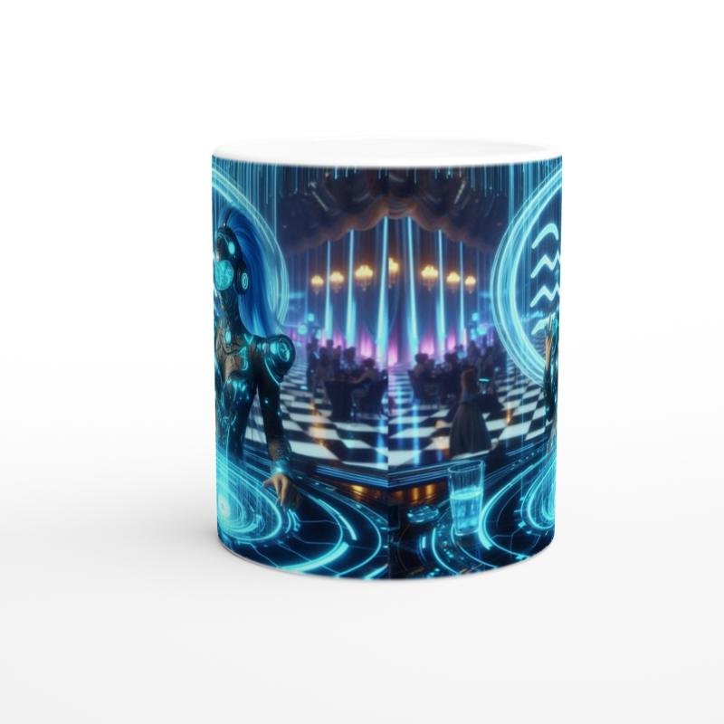 Kova Burcu Baskılı Kahve Kupası - Zodyak Maskeli Balo Vs4 - 2