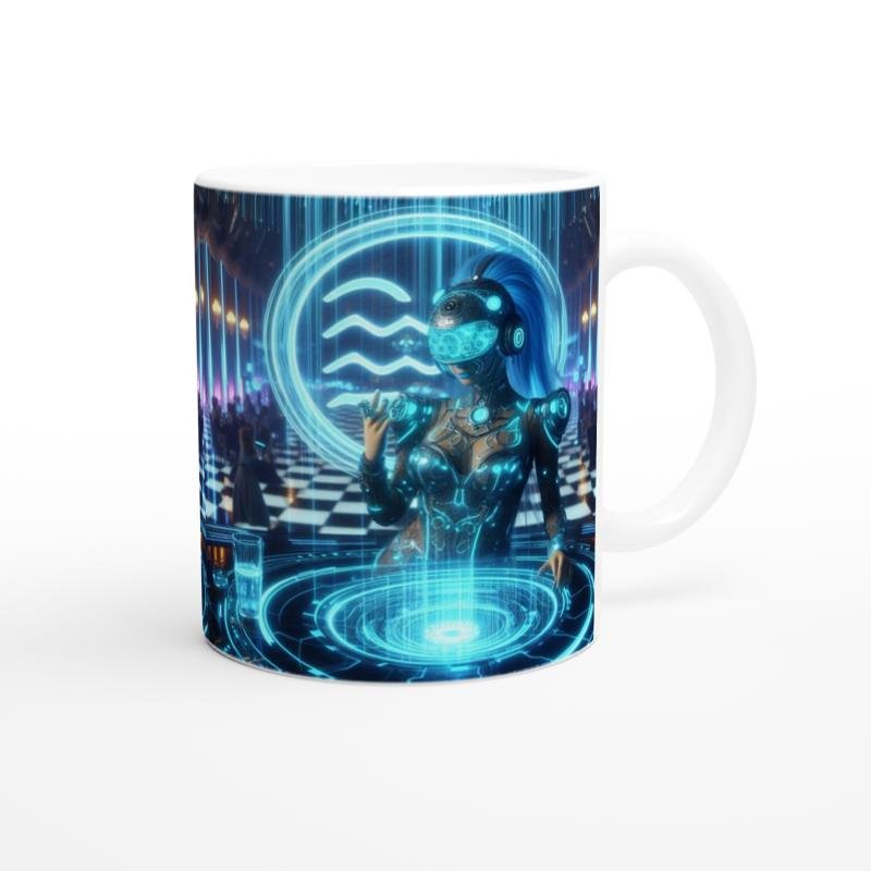 Kova Burcu Baskılı Kahve Kupası - Zodyak Maskeli Balo Vs4 - 3