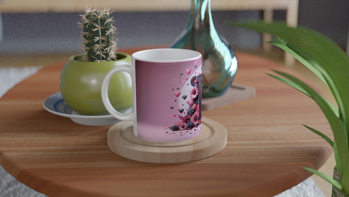 L Harfi Özgün Tasarımlı Harfli Kupa Bardak - 4