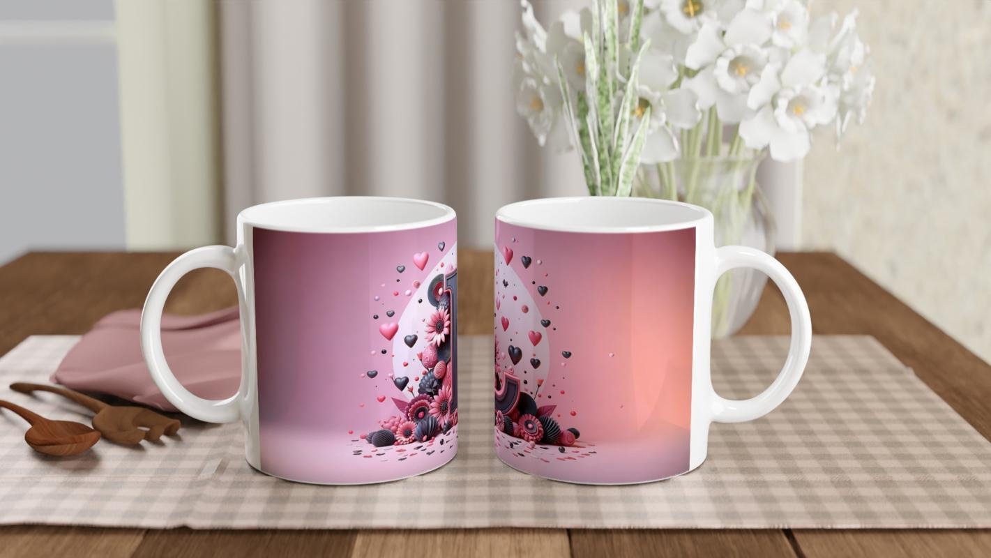 L Harfi Özgün Tasarımlı Harfli Kupa Bardak - 5