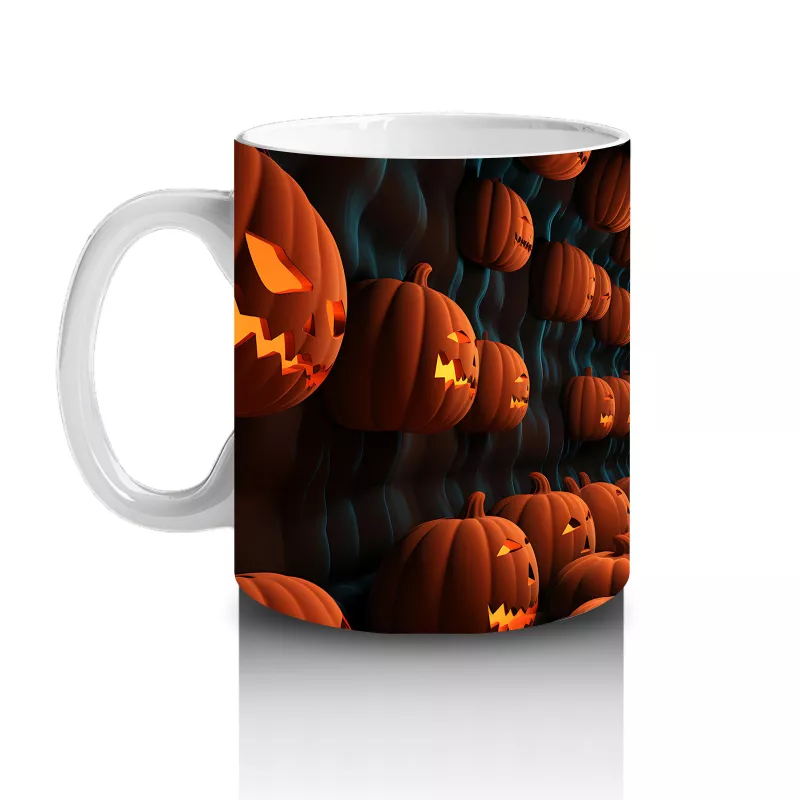 Labirent Gibi Tünelde Gülümseyen Kabaklar – Hediyelik Kahve Kupası - 2